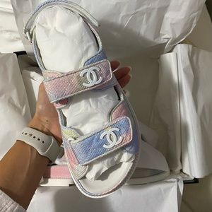 Chanel sandals! Super cute and comfy brand new never worn. Size 36.5